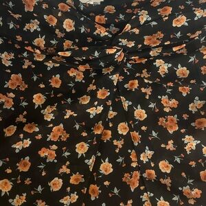 Floral Black and Orange skirt
